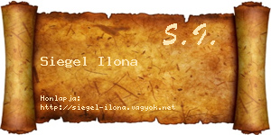 Siegel Ilona névjegykártya
